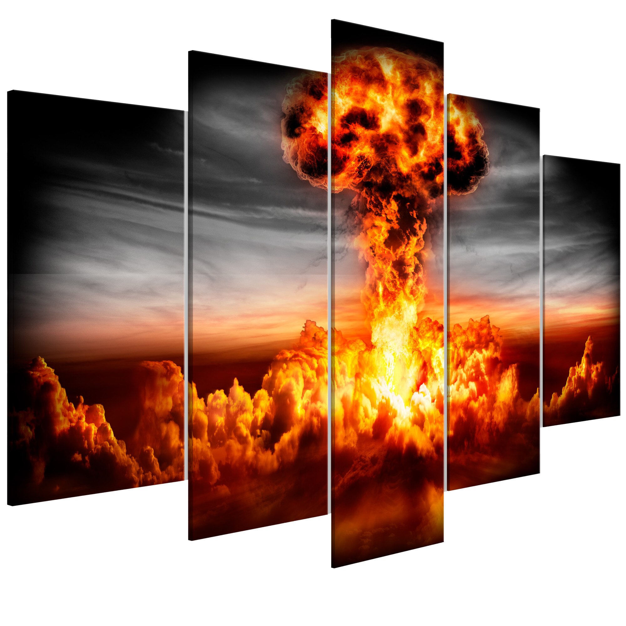 Tablou canvas 5 piese - Explozie larga - 200 x 100 cm