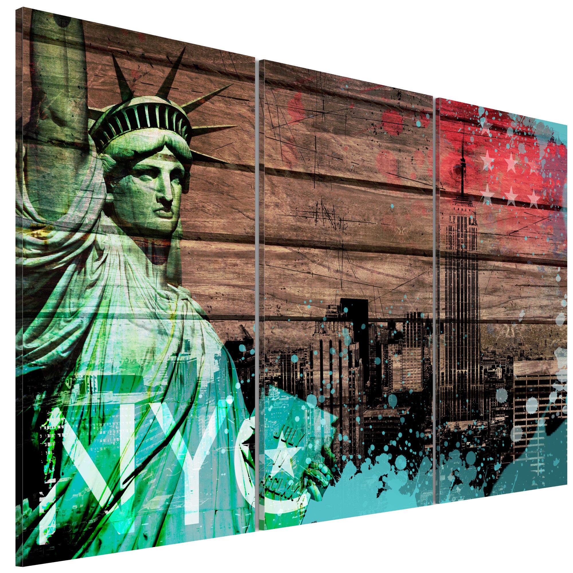 Tablou canvas 3 piese - NYC colaj II - 90 x 60 cm