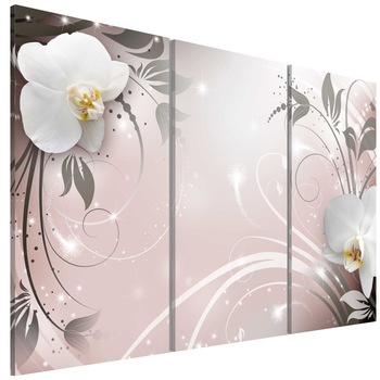 Tablou canvas 3 piese - Fascinatia liliacului - 120 x 80 cm Tablou canvas 3 piese - Fascinatia liliacului - 120 x 80 cm