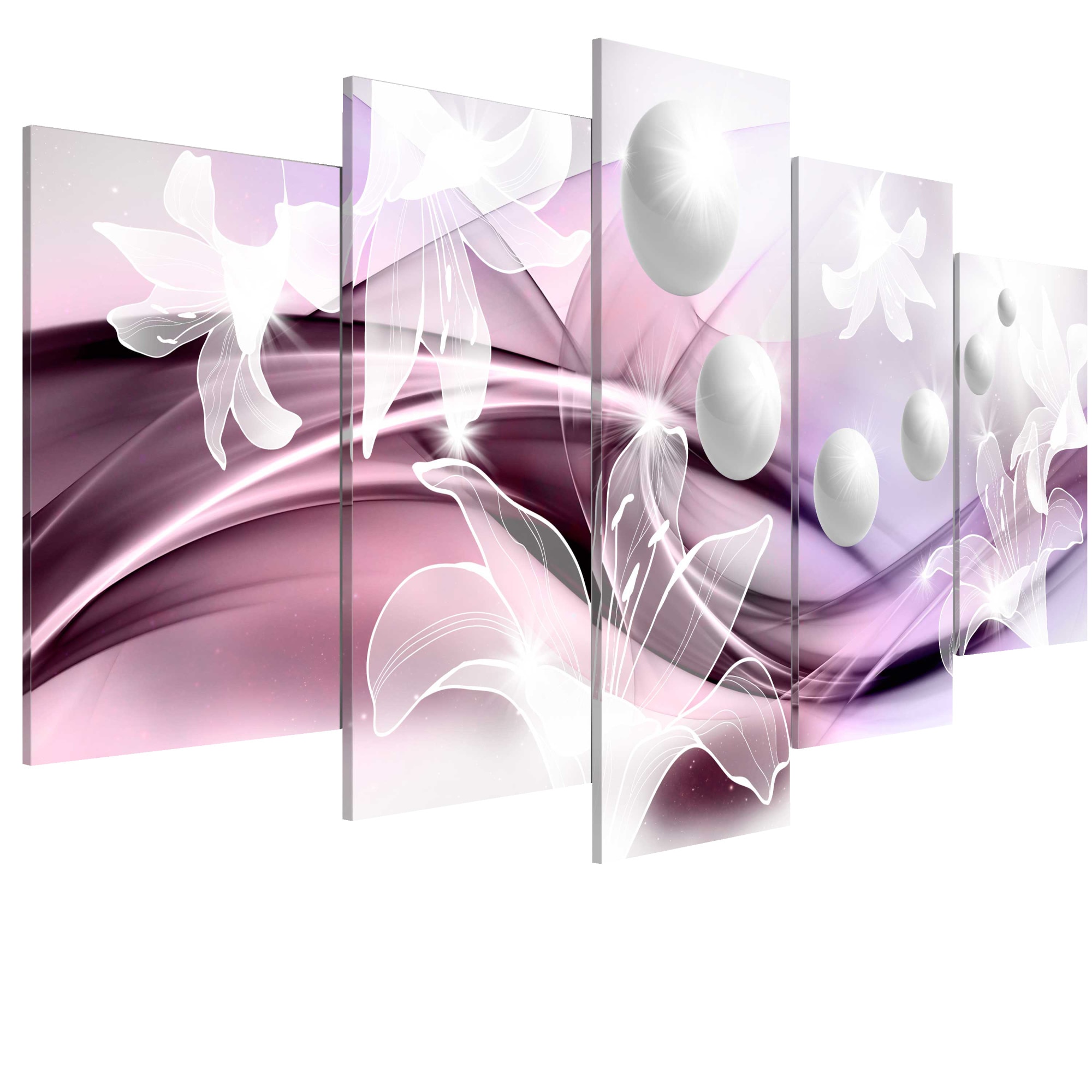 Tablou canvas 5 piese - Fantezie de crini - 100 x 50 cm