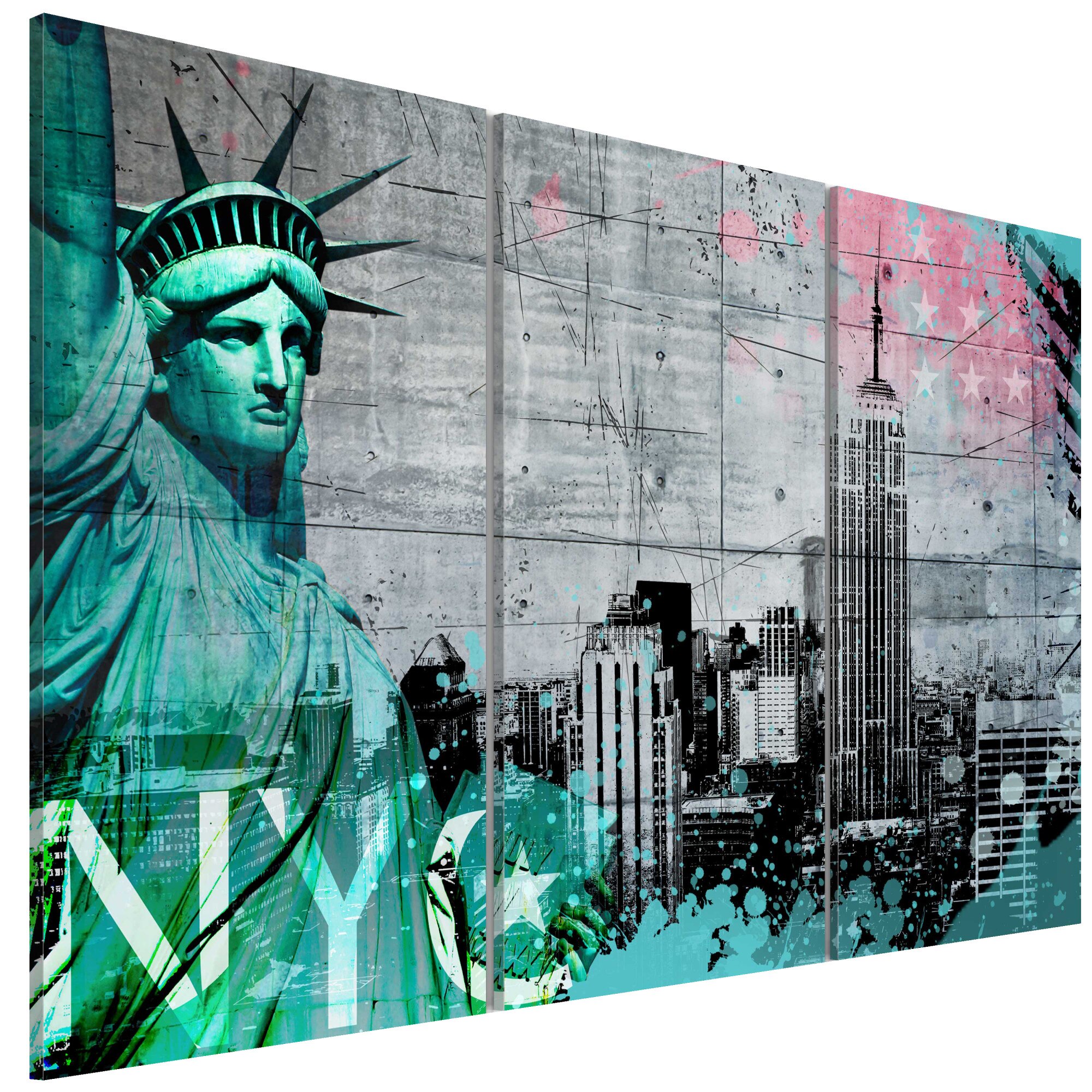 Tablou canvas 3 piese - NYC colaj III - 90 x 60 cm