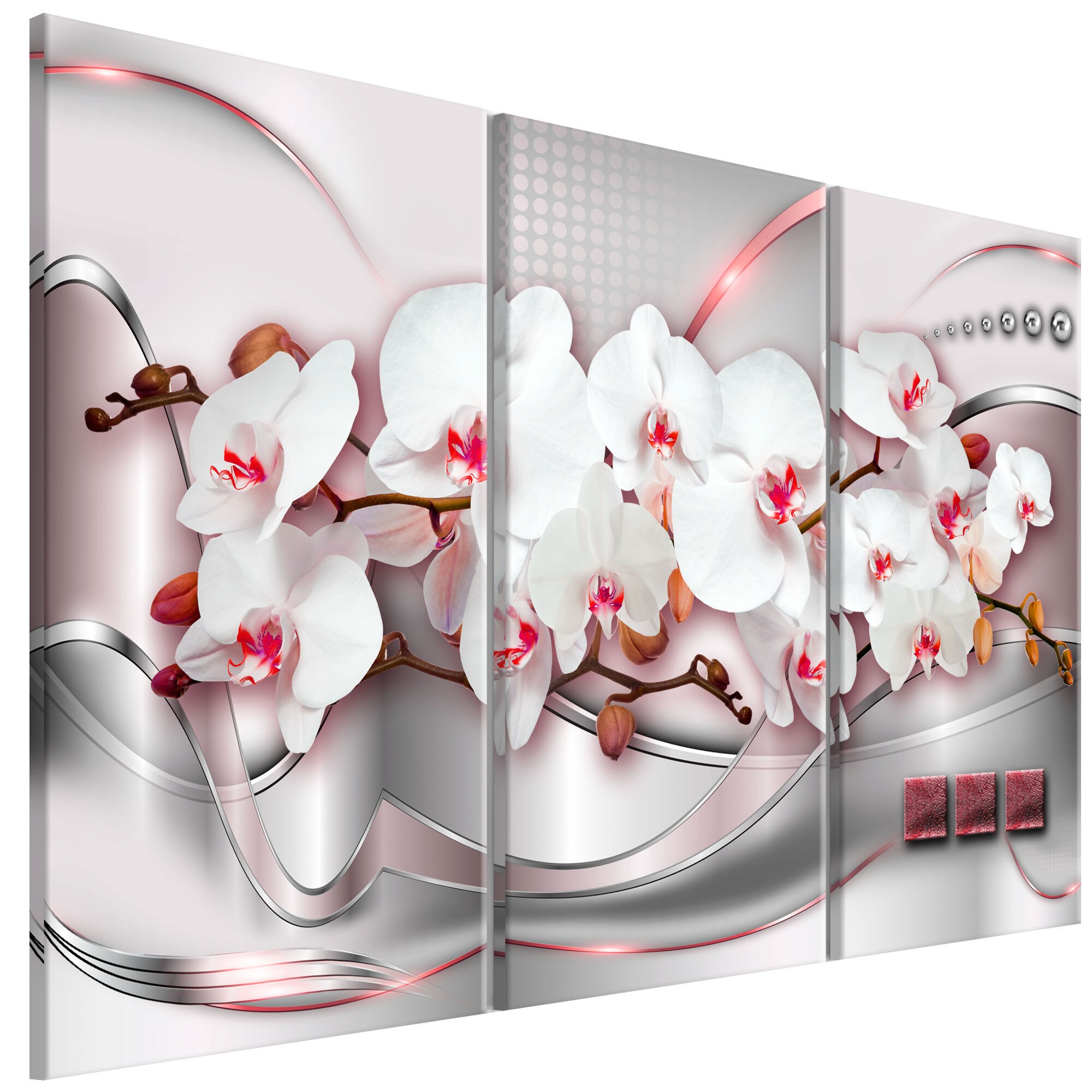 Tablou canvas 3 piese - Orhidee minunate I - 120 x 80 cm