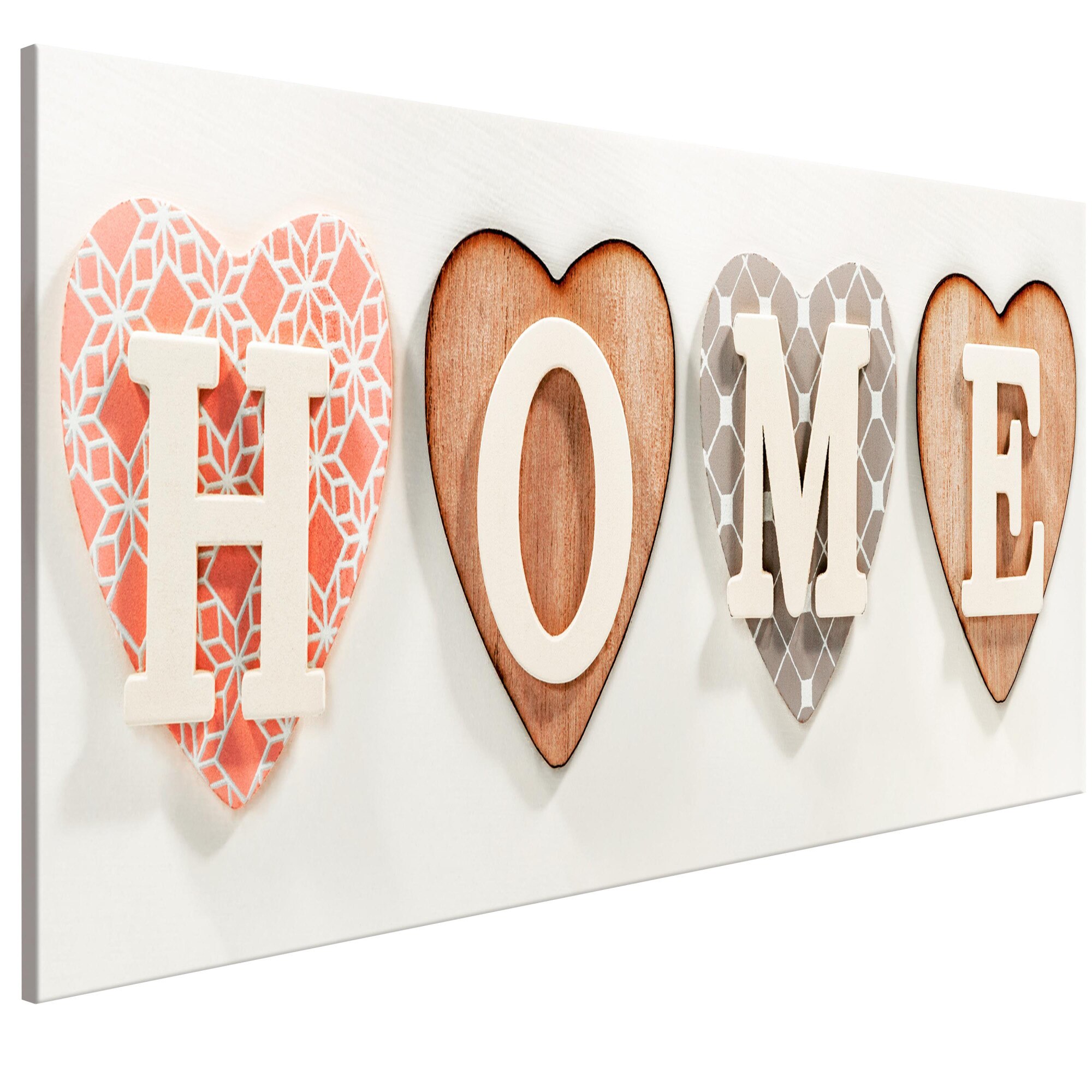 Tablou canvas - Patru inimi Inguste - 135 x 45 cm