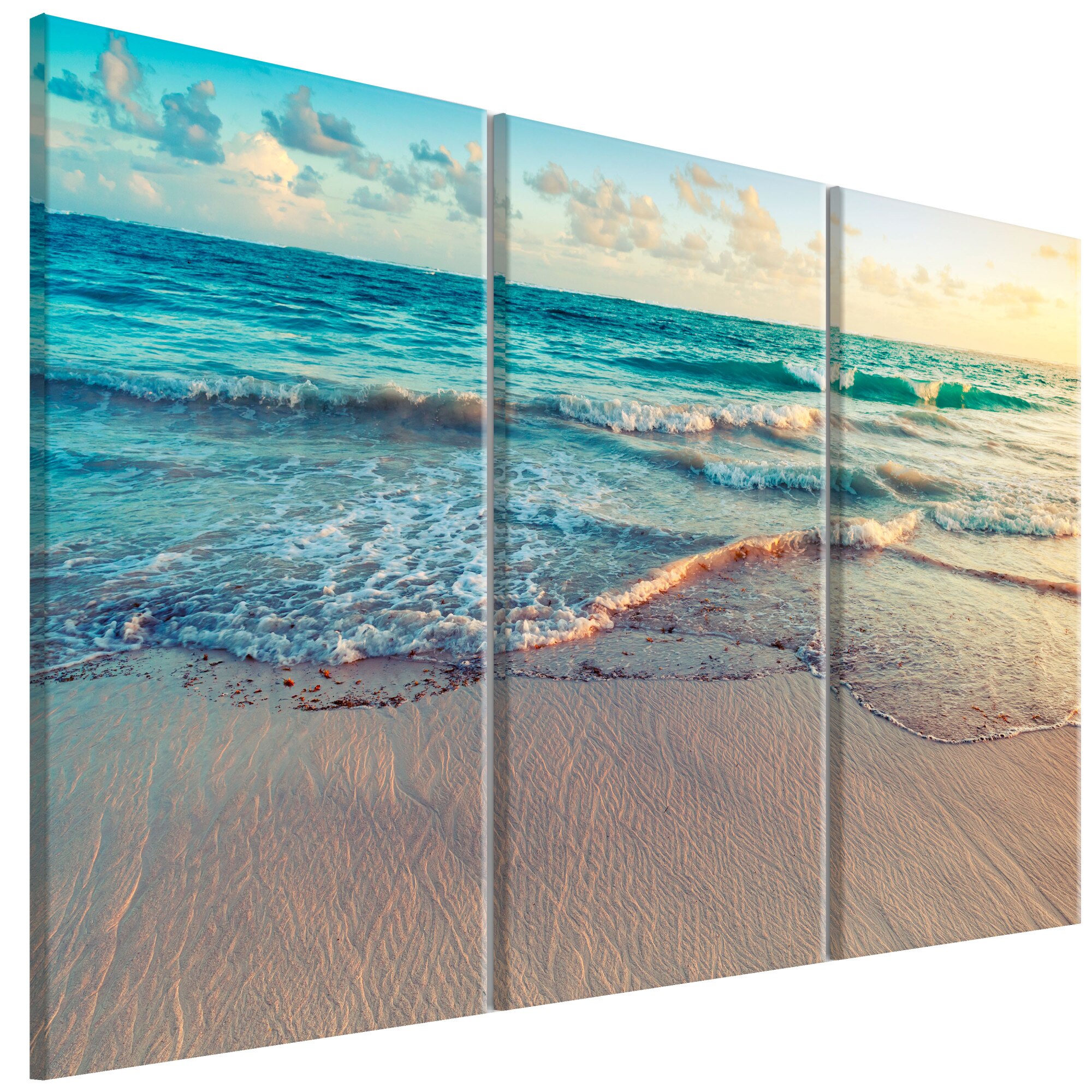Tablou canvas 3 piese - Plaja din Punta Cana - 90 x 60 cm