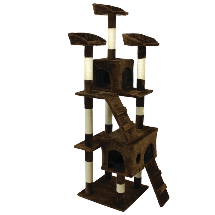 Ansamblu de joaca pentru pisici Mbr, 62 x 75 x 170 cm cm, Maro