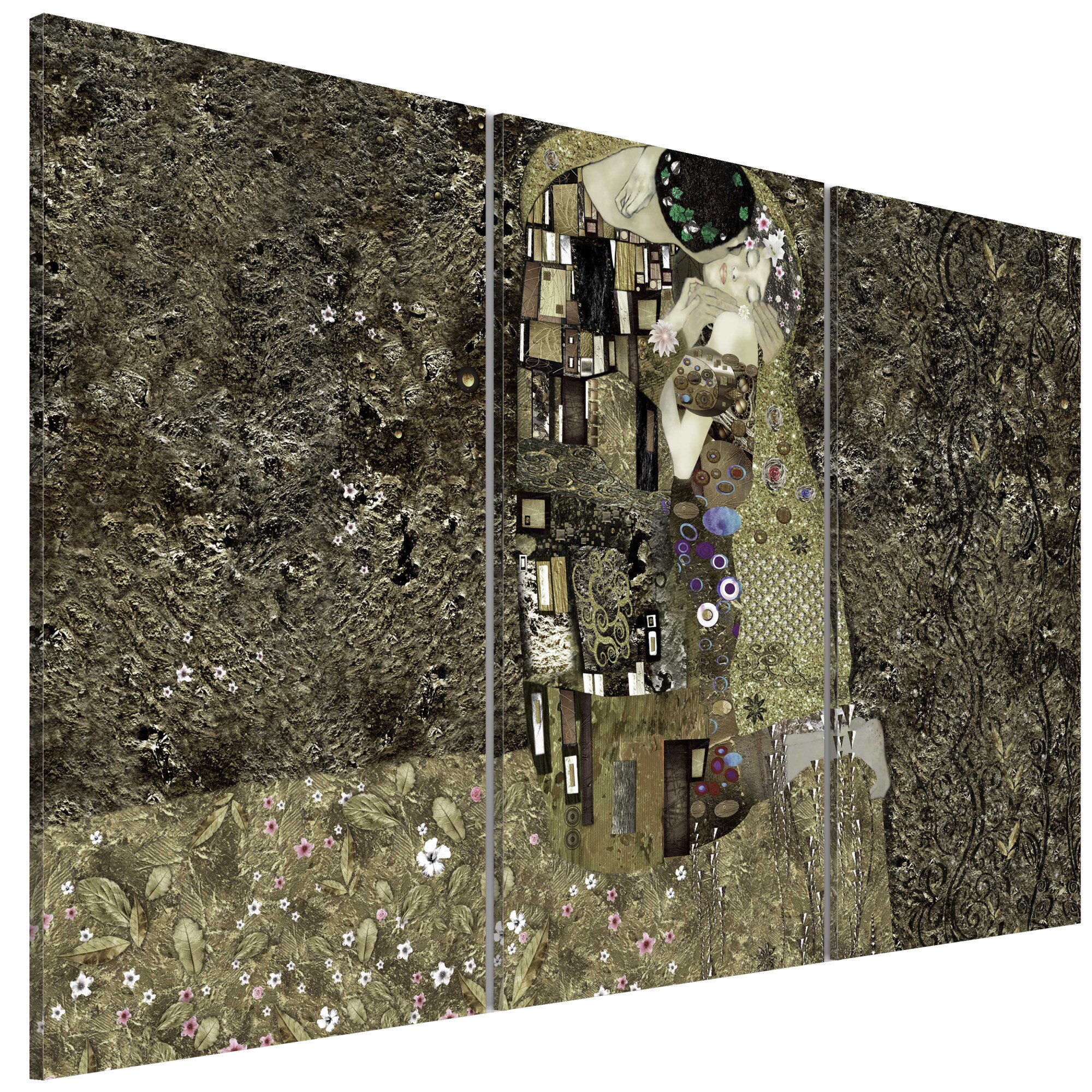 Tablou canvas 3 piese - Klimt inspiratie Iubire - 120 x 80 cm