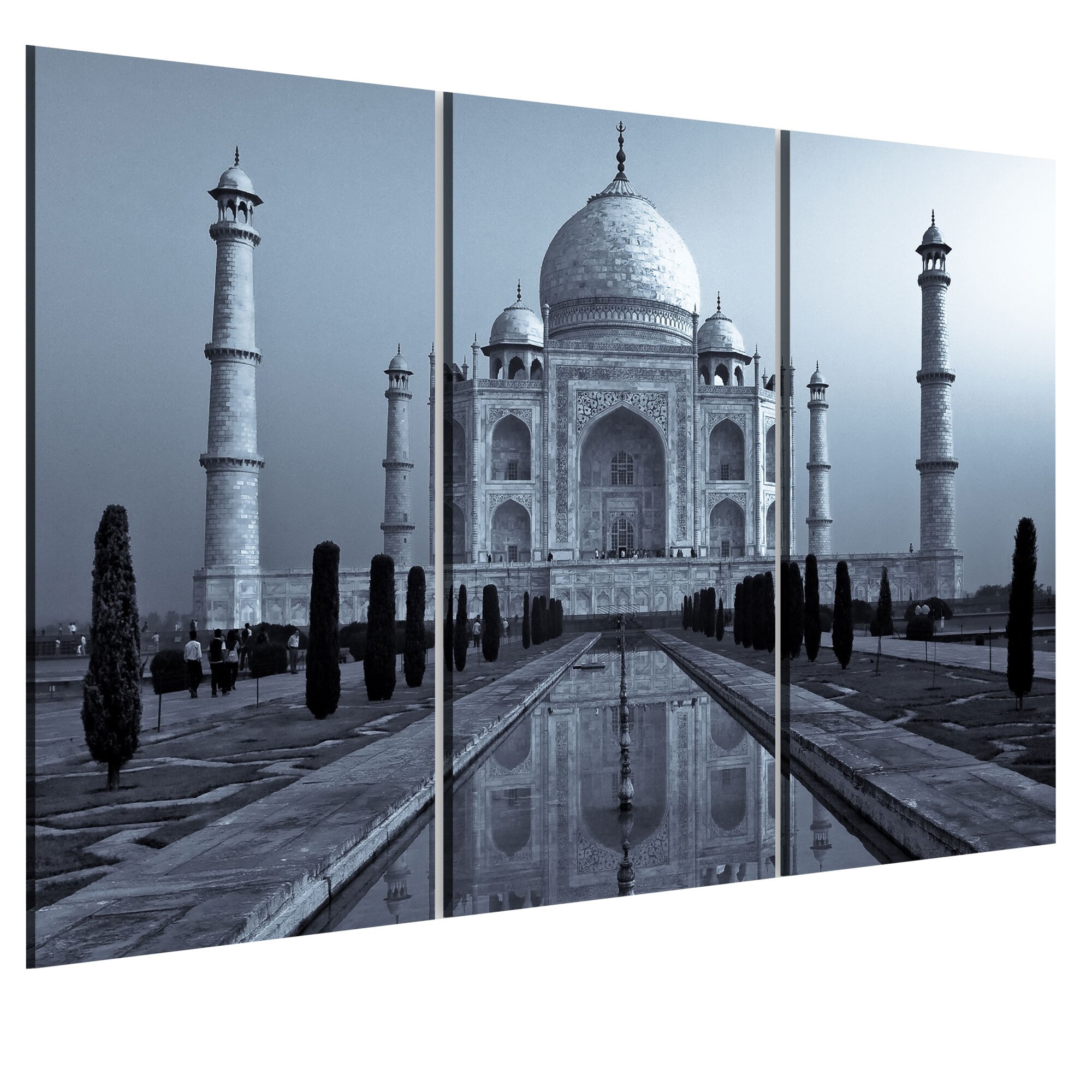 Tablou canvas 3 piese - Taj Mahaj noaptea, India - 90 x 60 cm