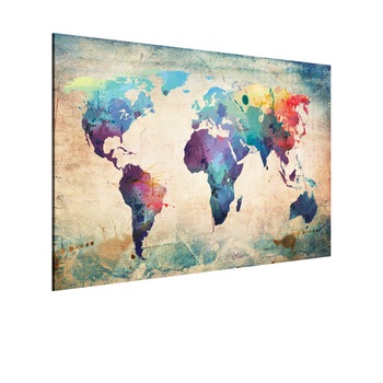 Tablou canvas - Rainbow hued map - 120 x 80 cm Tablou canvas - Rainbow hued map - 120 x 80 cm