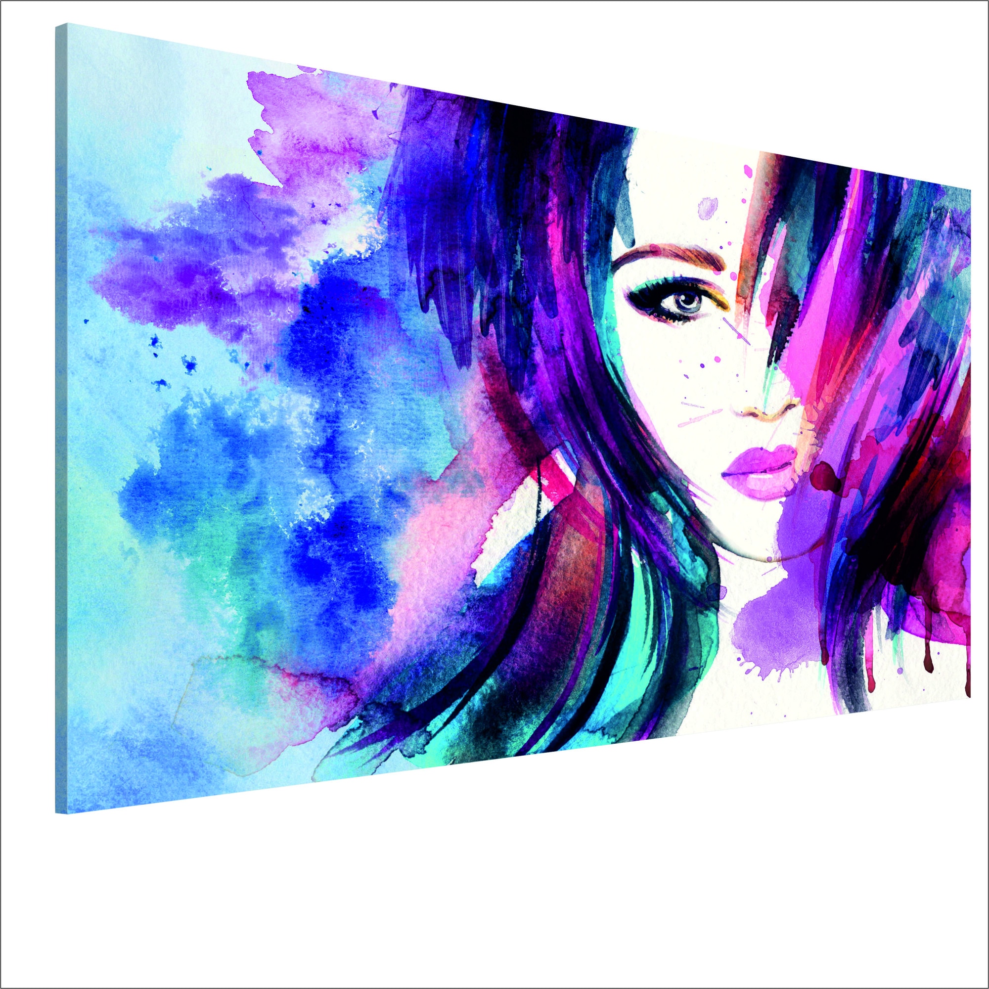 Tablou canvas - Fata acuarela - 90 x 60 cm