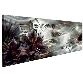 Tablou canvas - Galaxia cu flori - 135 x 45 cm