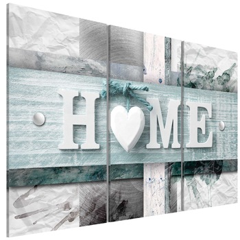 Tablou canvas 3 piese - Fusion turcoaz - 120 x 80 cm Tablou canvas 3 piese - Fusion turcoaz - 120 x 80 cm