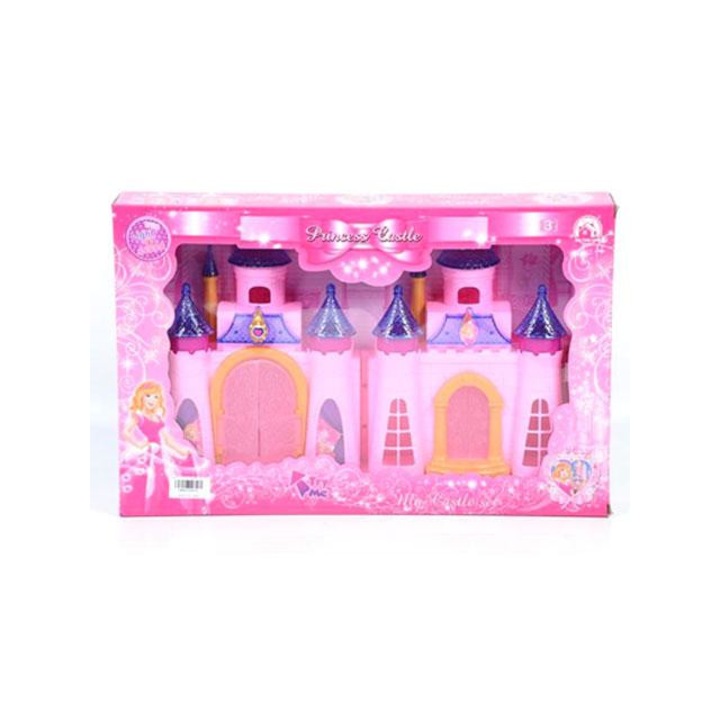 MK Toys 2395329 Hercegnői kastély fénnyel, rózsaszín színben