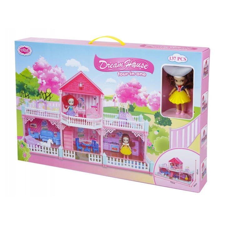 MTS 5654211 Babaház terasszal - 73 x 34 x 42 cm