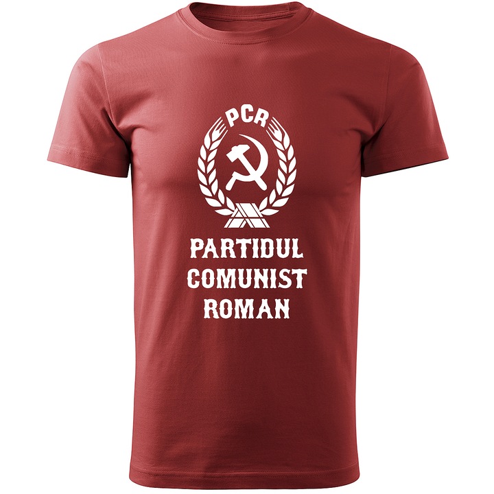Tricou rosu barbati PARTIDUL COMUNIST ROMAN PCR marime S