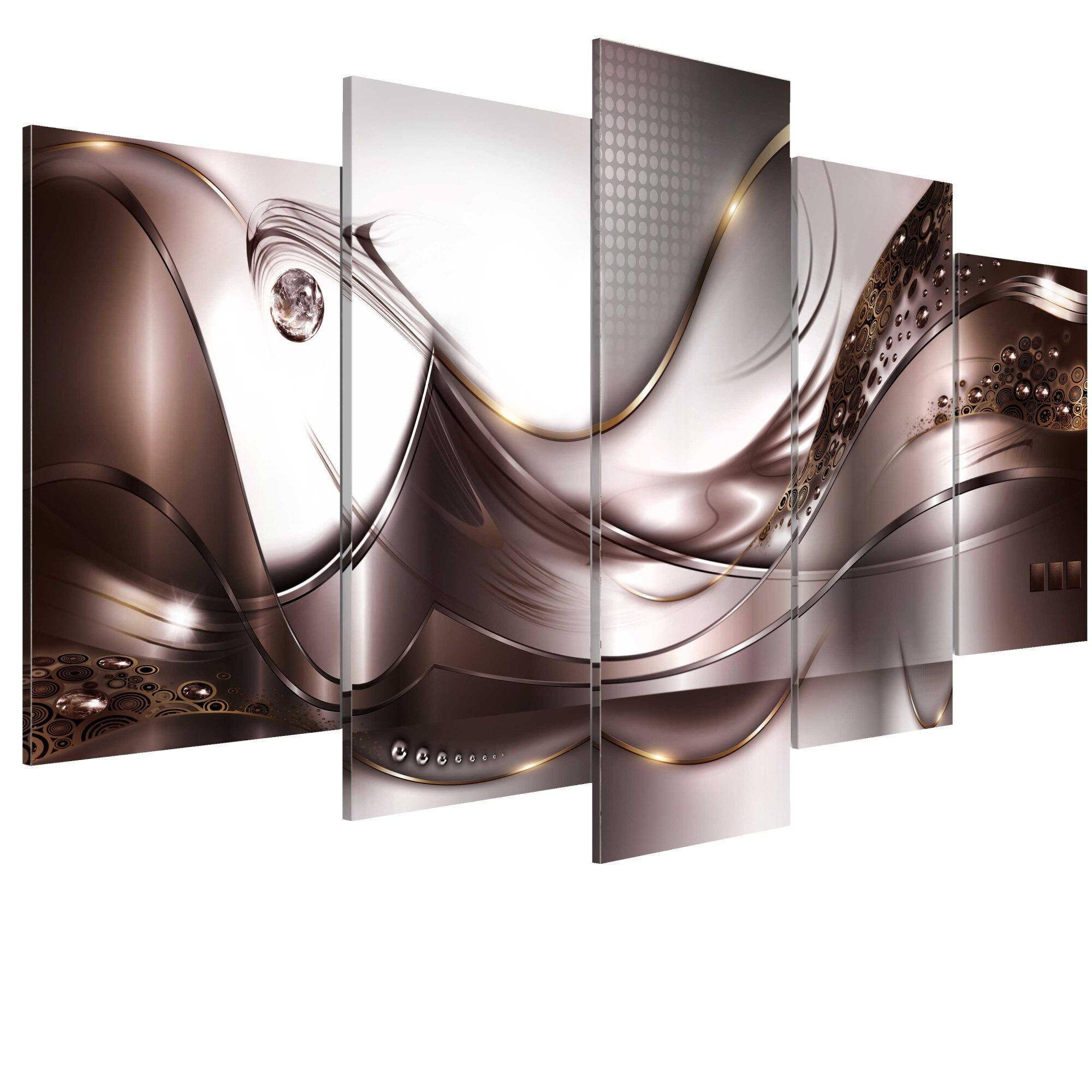 Tablou canvas 5 piese - Furtuna de Aur - 200 x 100 cm
