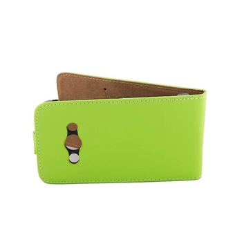 Husa Samsung Galaxy Xcover 3 G388, piele Eco, Flexy Slim, verde Husa Samsung Galaxy Xcover 3 G388, piele Eco, Flexy Slim, verde
