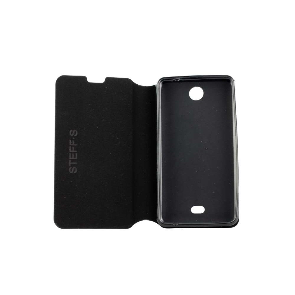 Husa Microsoft Lumia 430, Carte, Piele Eco, neagra