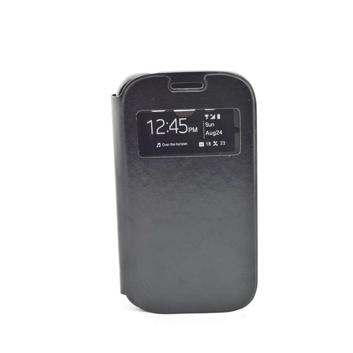 Sony Ericsson Xperia Z5 mini кожен калъф - книга - екран за известия - черен