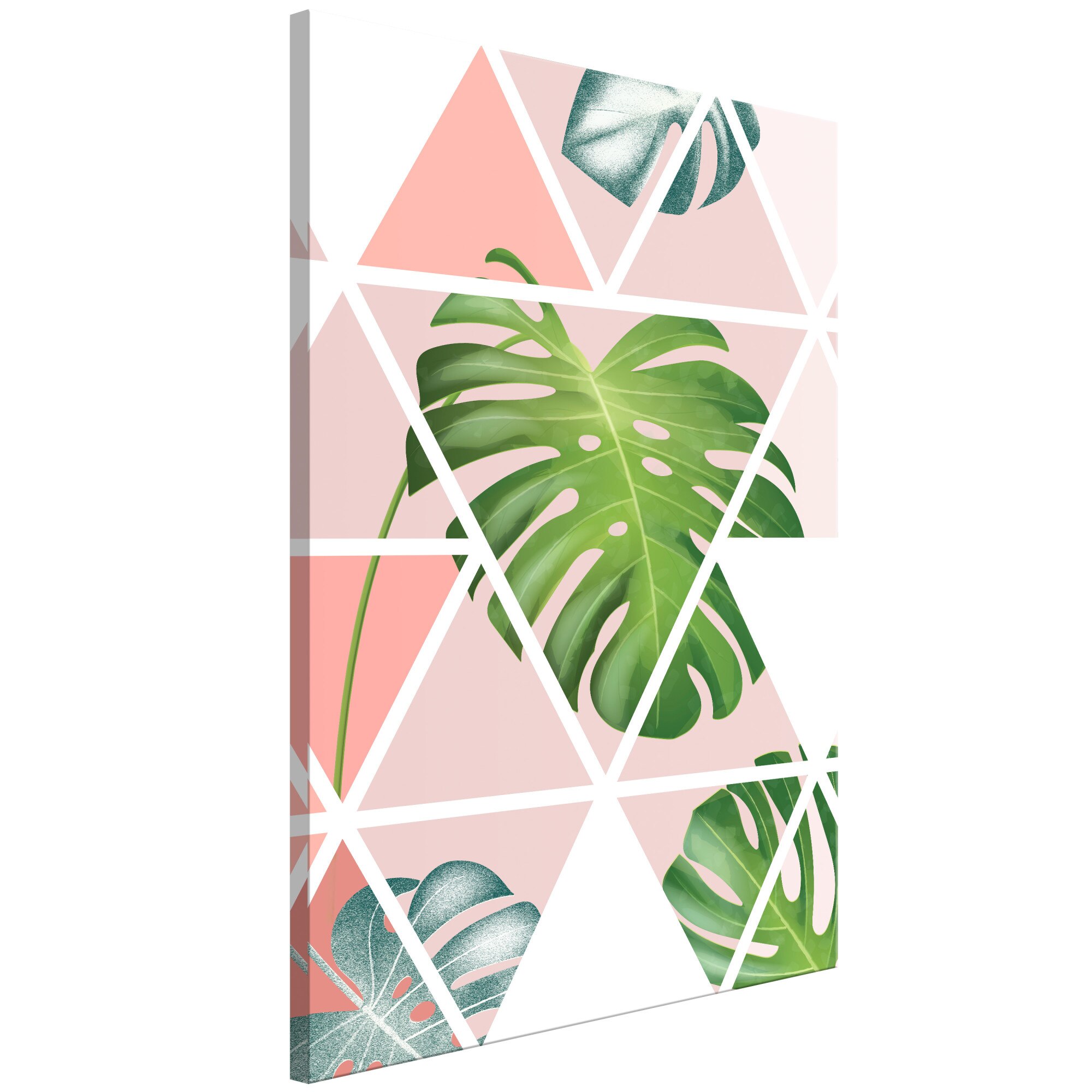 Tablou canvas - Geometric Monstera vertical - 40 x 60 cm