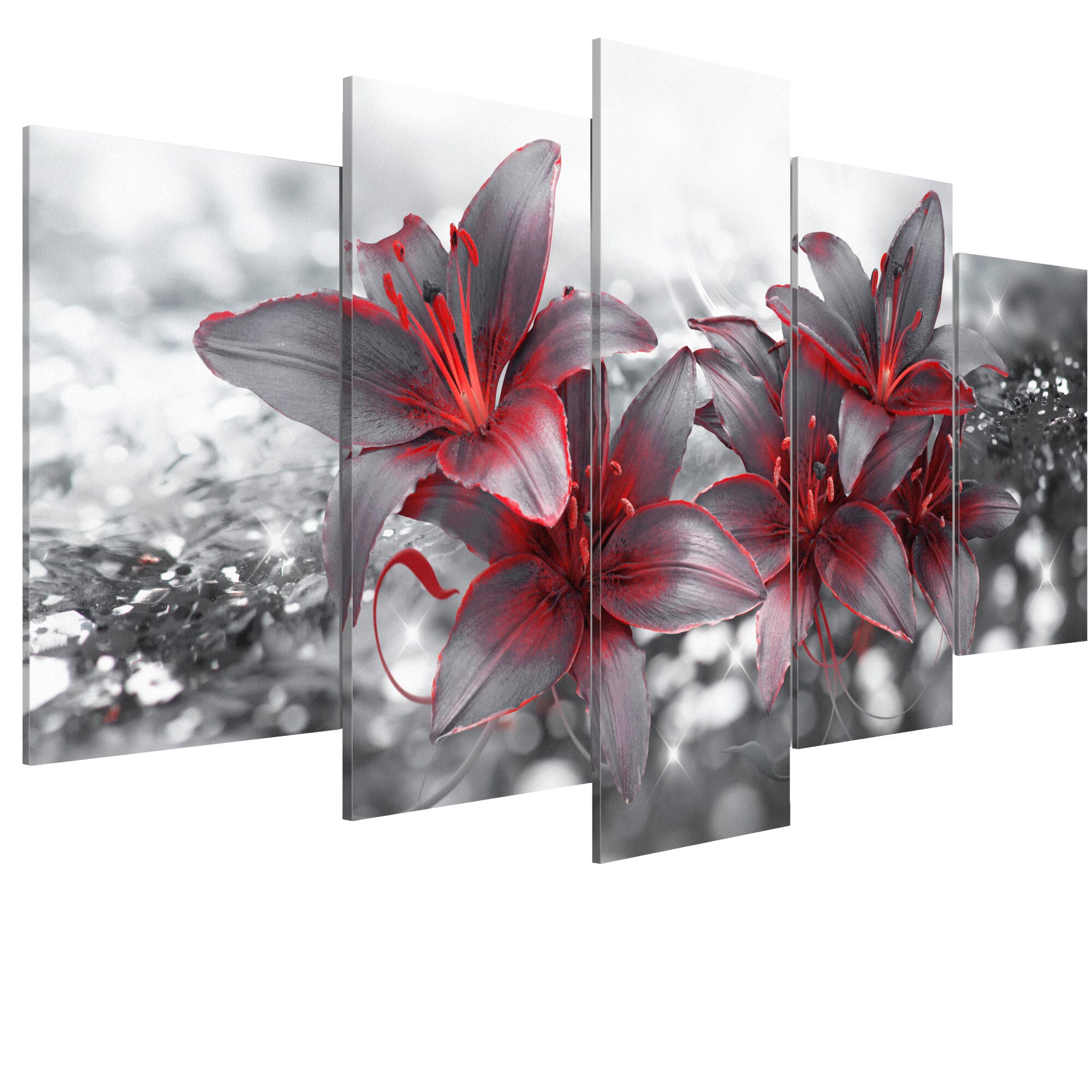 Tablou canvas 5 piese - Flori ale Zeitei - 200 x 100 cm