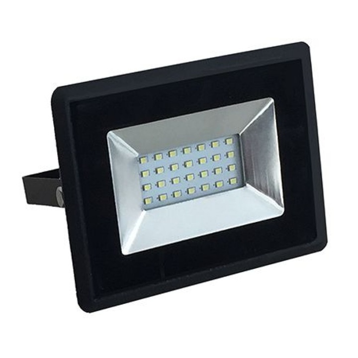 Proiector tip reflector LED SMD, 20 W, 6500 K, IP65, Negru