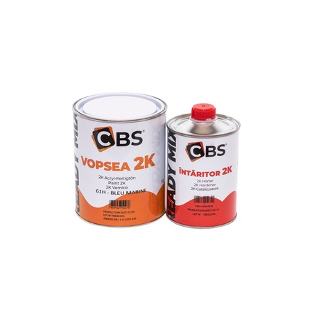 Vopsea Auto Ready Mix 2k Albastru Bleu Marine 61h Dacia Nemetalizata 1l 0 5l Intaritor Emag Ro