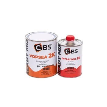 Vopsea auto ready mix 2K alb Blanc Glacier 369 nemetalizata Renault 1L+0.5L intaritor Vopsea auto ready mix 2K alb Blanc Glacier 369 nemetalizata Renault 1L+0.5L intaritor