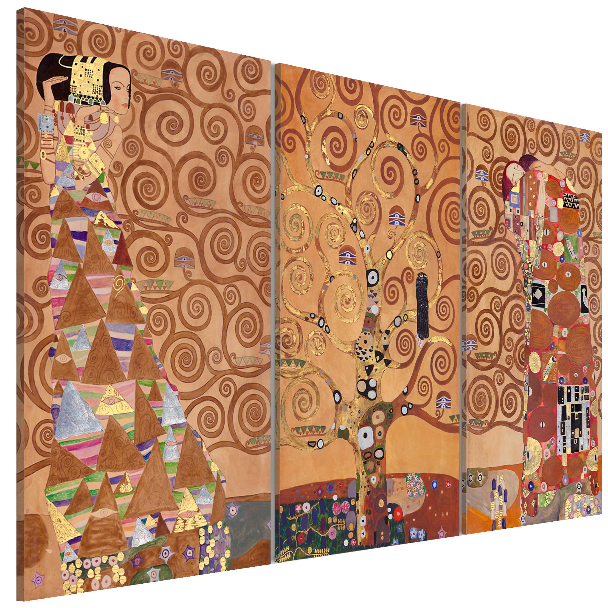 Tablou canvas 3 piese - Copacul Vietii - 90 x 60 cm