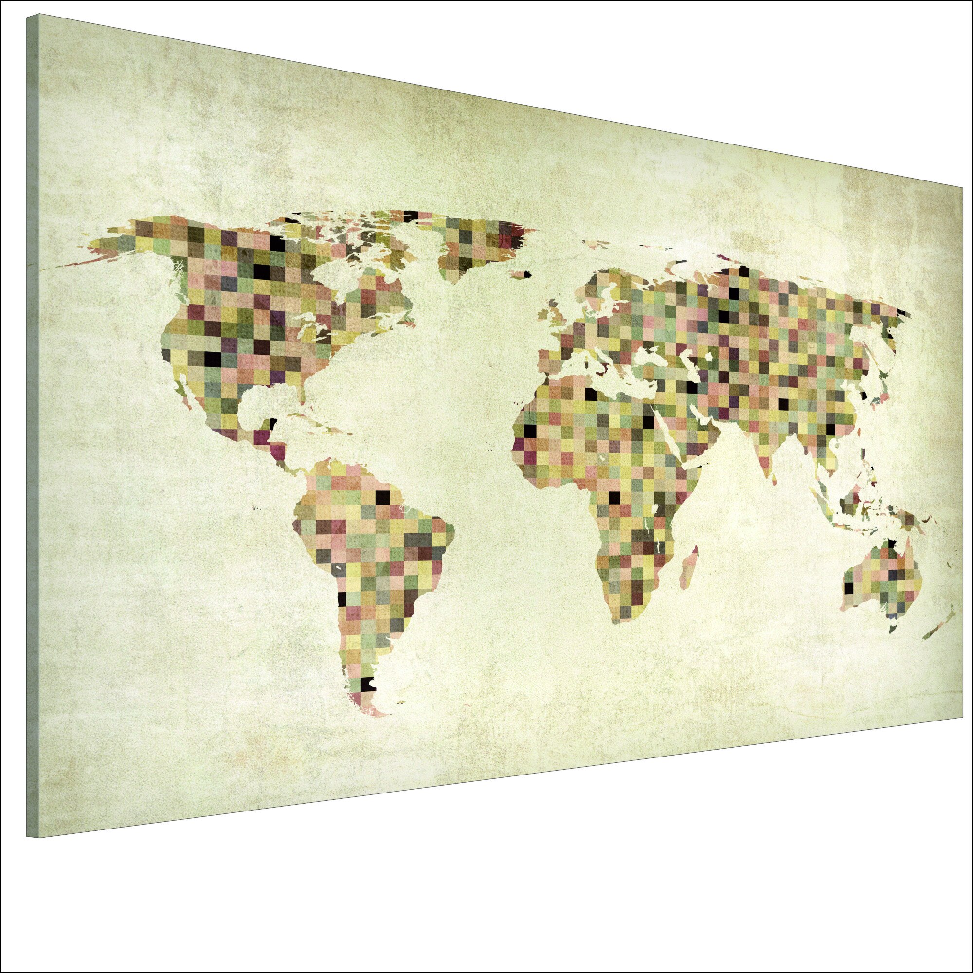 Tablou canvas - Harta text a fundalului roz suedez - 120 x 80 cm