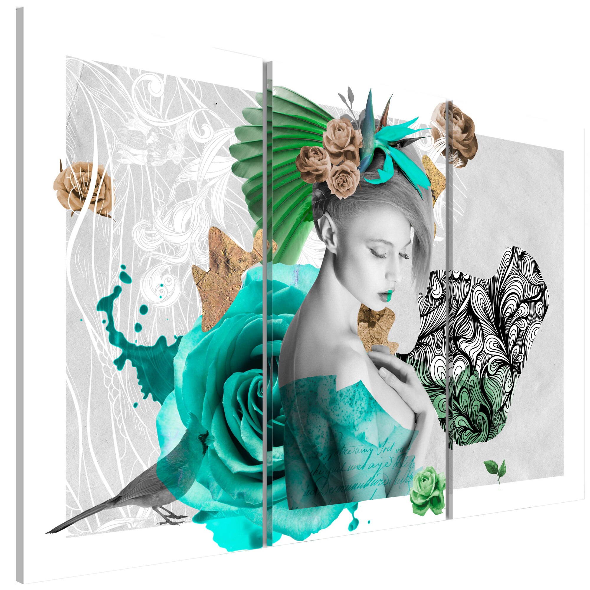 Tablou canvas 3 piese - Individualist - 90 x 60 cm