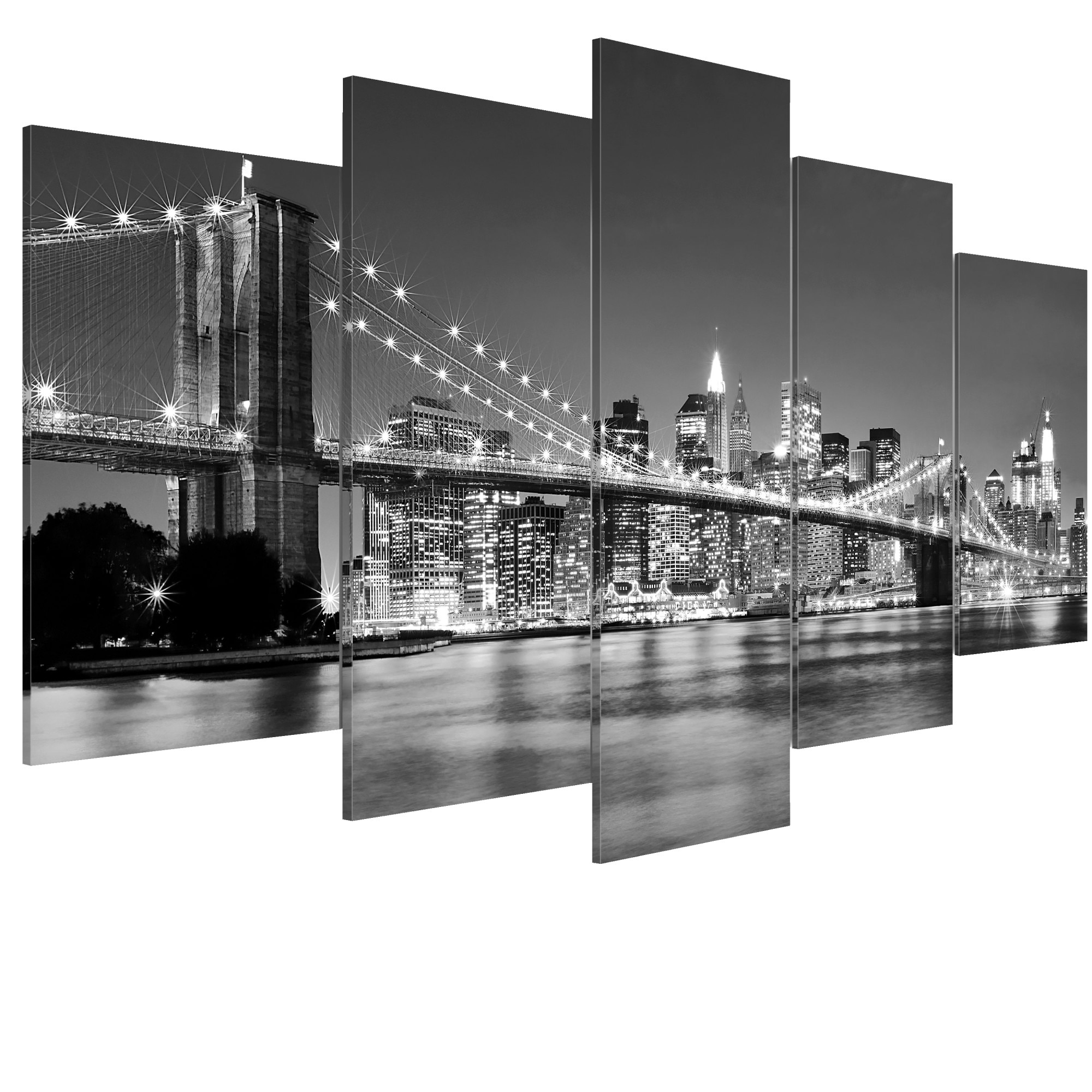 Tablou canvas 5 piese - Viseaza la New York - 100 x 50 cm