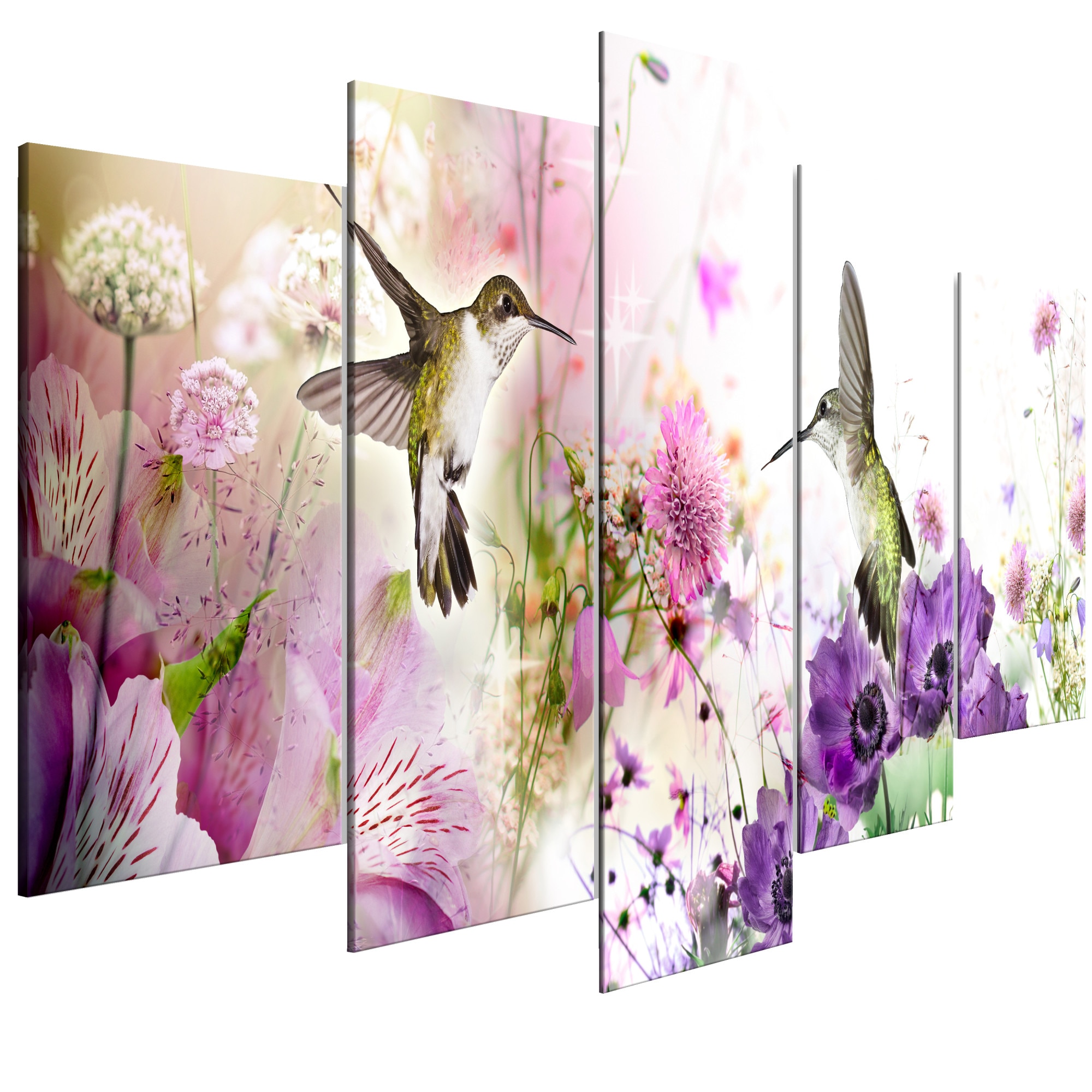 Tablou canvas 5 piese - Colorful Nature Wide - 225 x 100 cm