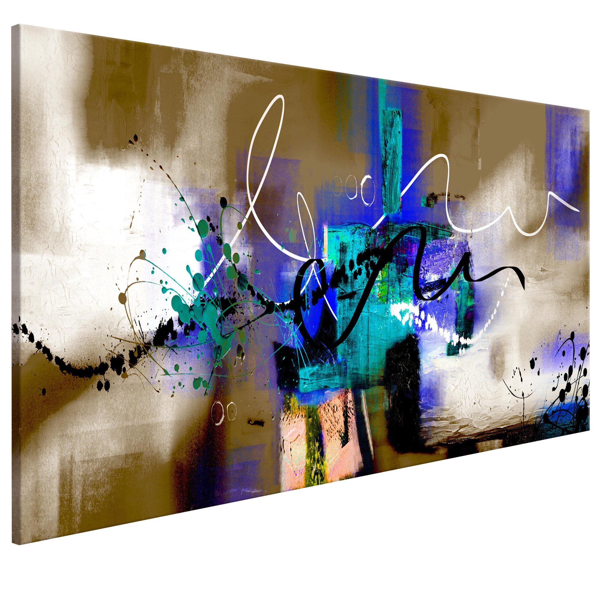 Tablou canvas - Serpentine nebune maroniu Ingust - 150 x 50 cm
