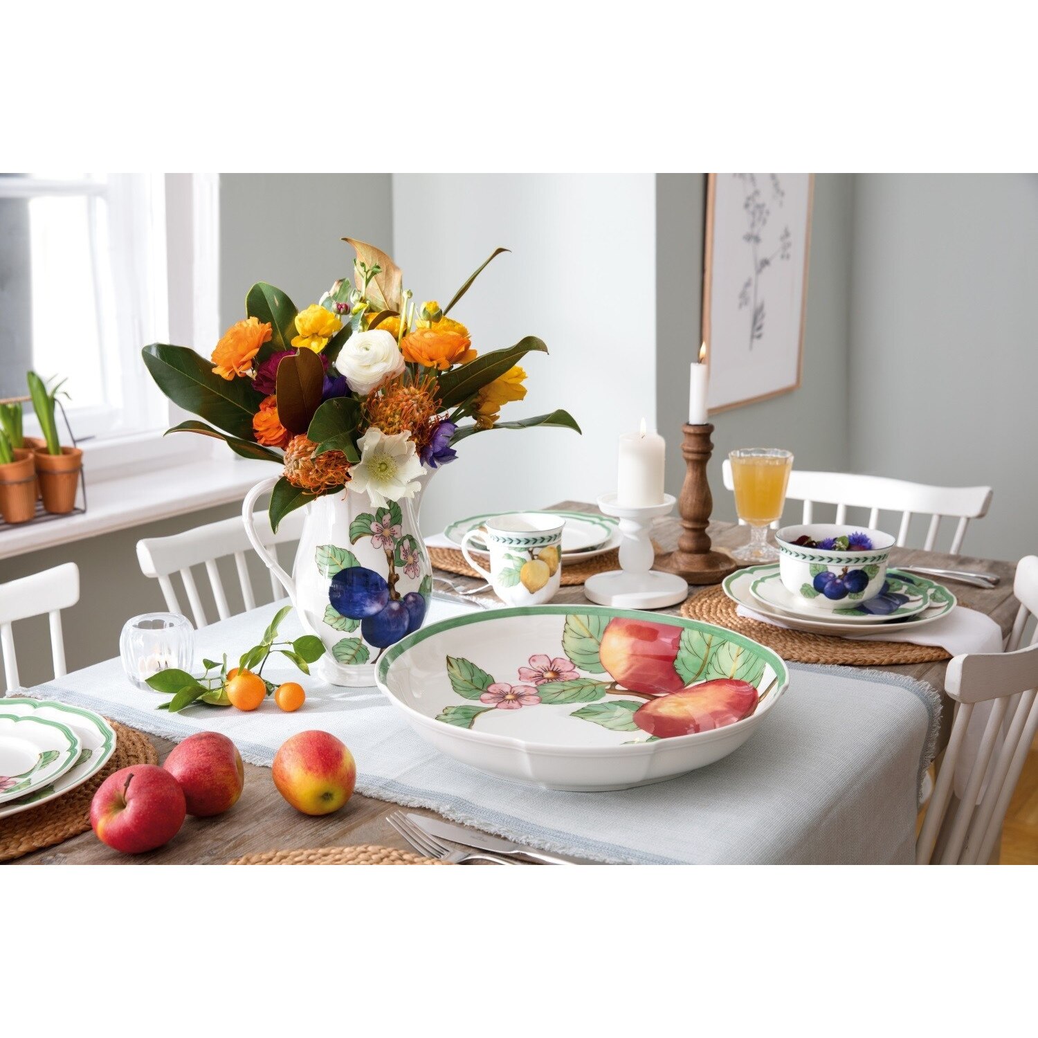 Villeroy & Boch French Garden Modern Fruits Set 4 Piatti Piani 26 Cm - Porcellana Premium Made In Germany - 3