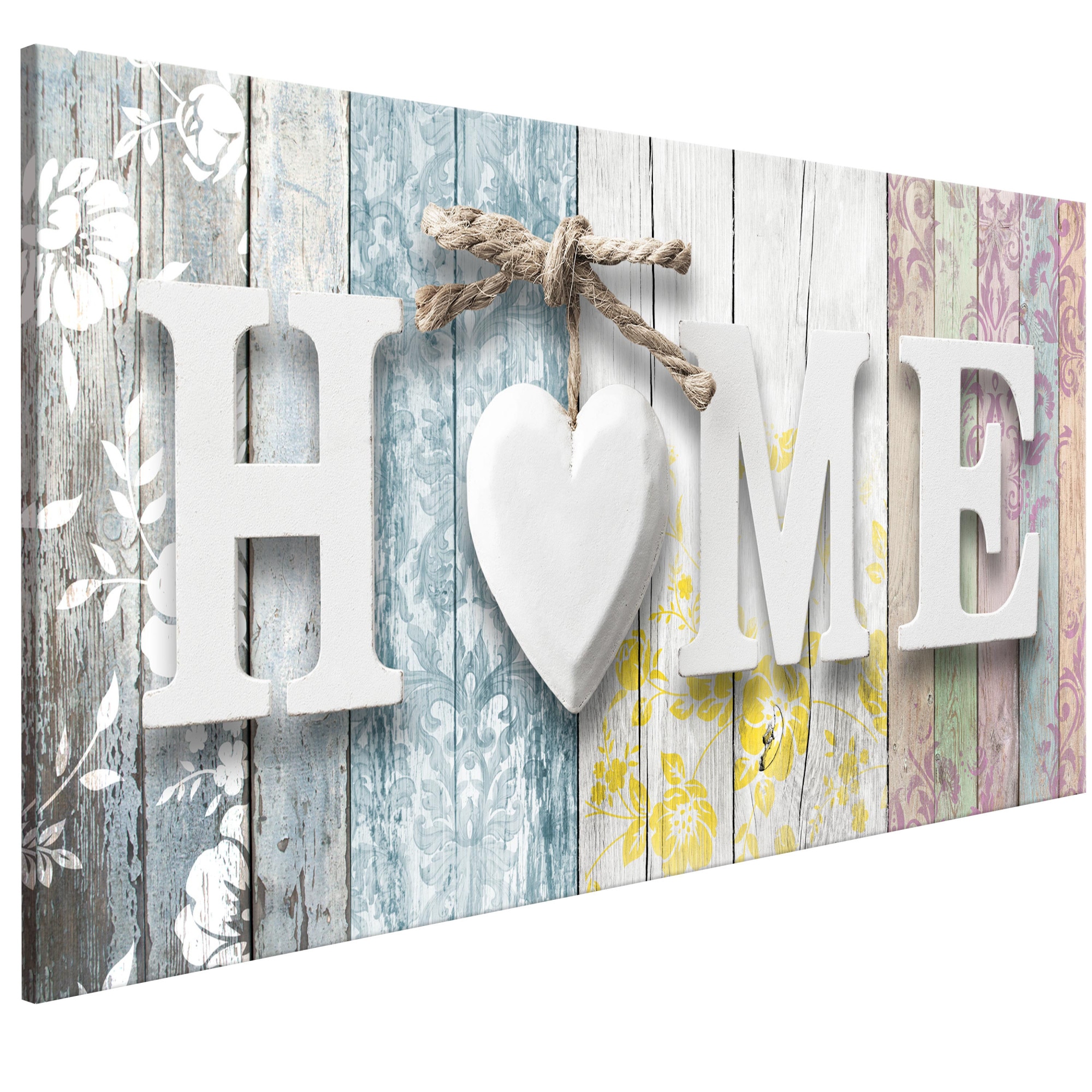 Tablou canvas - Miros de acasa colorat larg - 100 x 45 cm