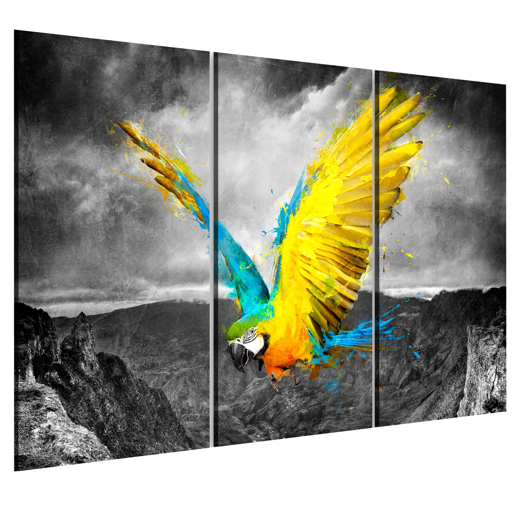 Tablou canvas 3 piese - Pasarea paradisului - 90 x 60 cm