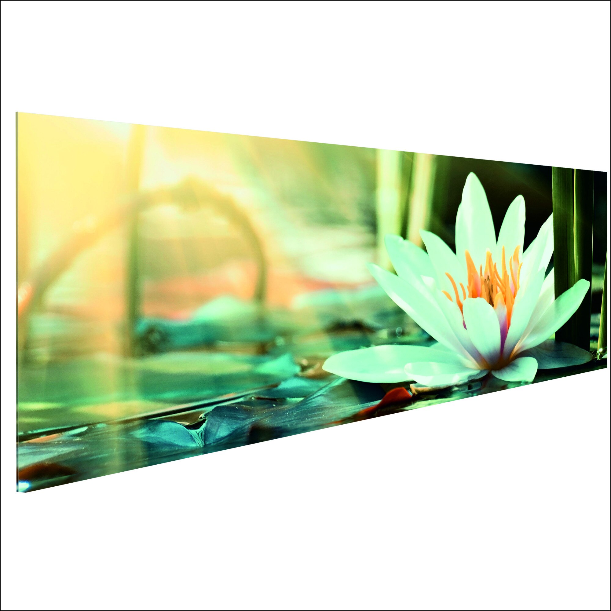 Tablou canvas - Lacul Lotus - 135 x 45 cm