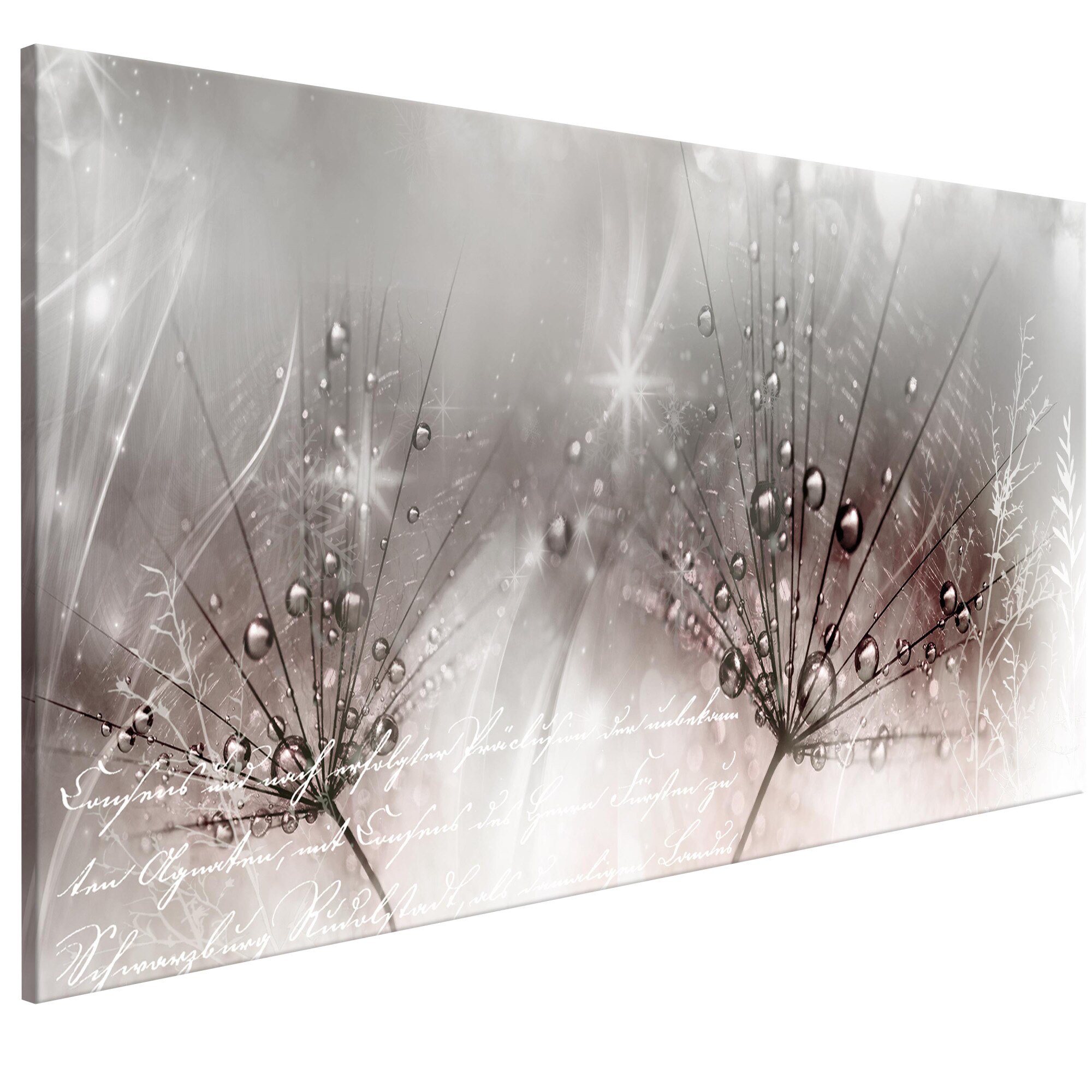 Tablou canvas - Picaturi de roz roSu larg - 100 x 45 cm
