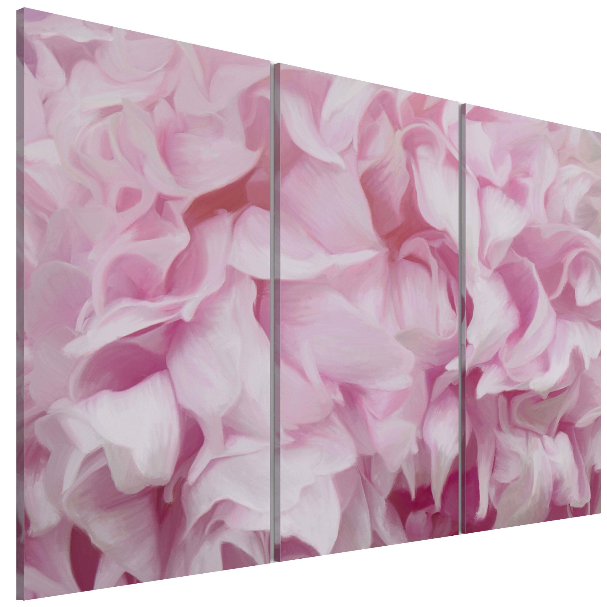 Tablou canvas 3 piese - Azalee roz - 90 x 60 cm