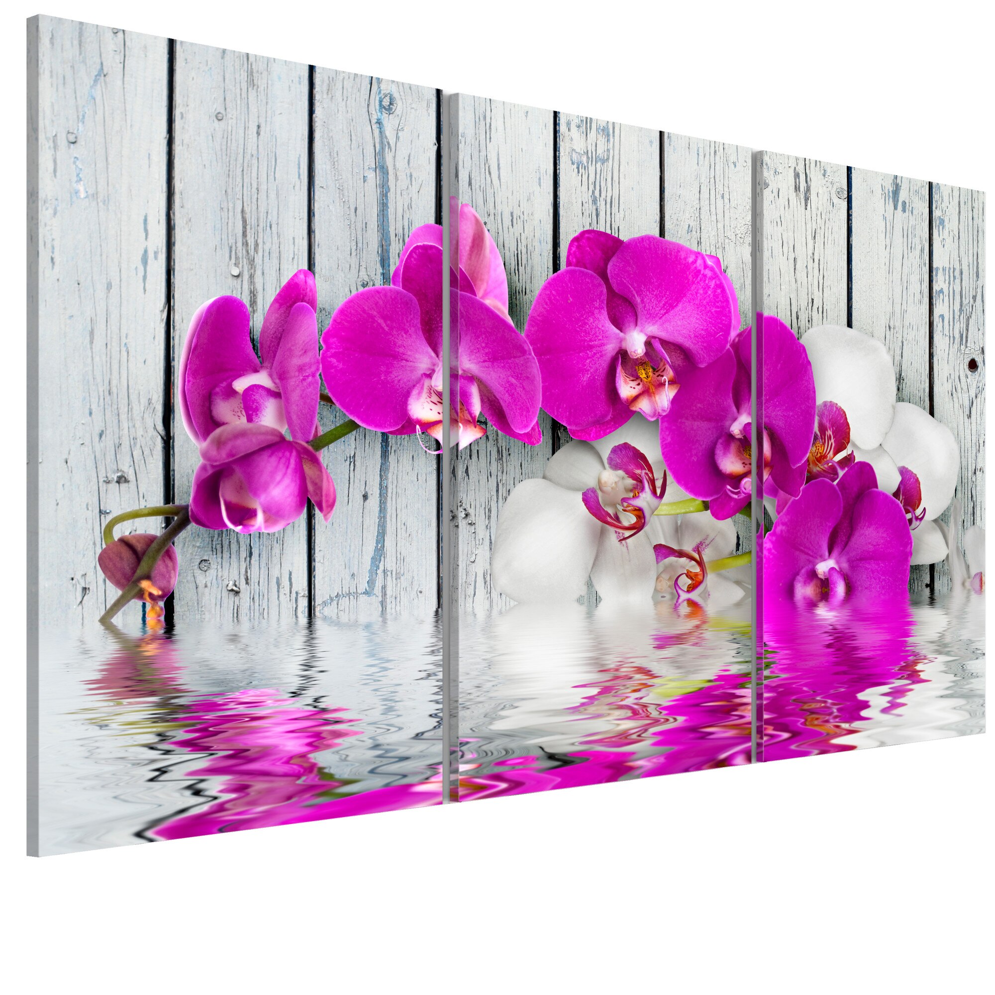 Tablou canvas 3 piese - Armonie orhidee Triptic - 90 x 60 cm