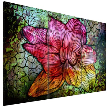 Tablou canvas 3 piese - Arcul a lovit floarea abstracta - 90 x 60 cm Tablou canvas 3 piese - Arcul a lovit floarea abstracta - 90 x 60 cm