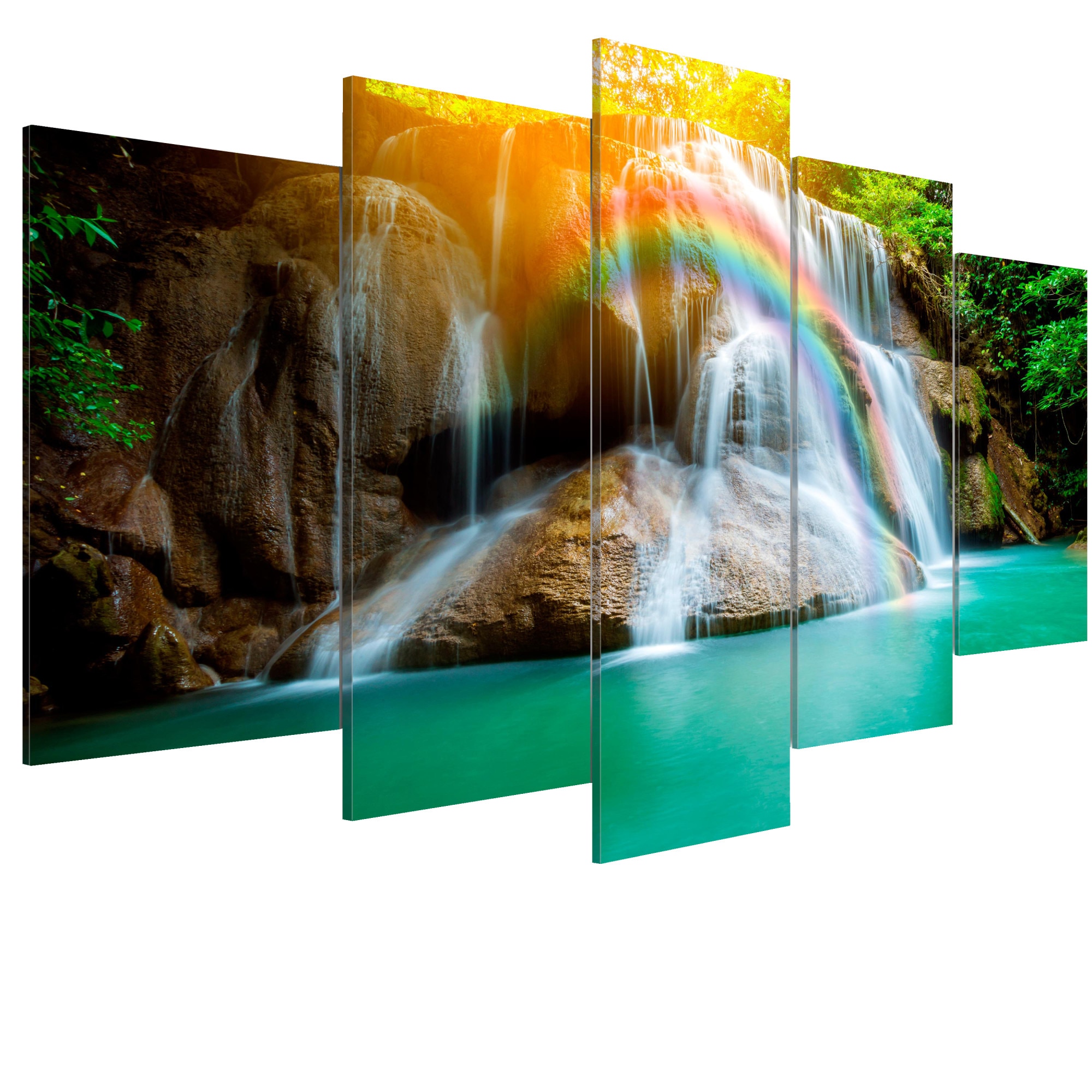 Tablou canvas 5 piese - tara frumoasa - 200 x 100 cm