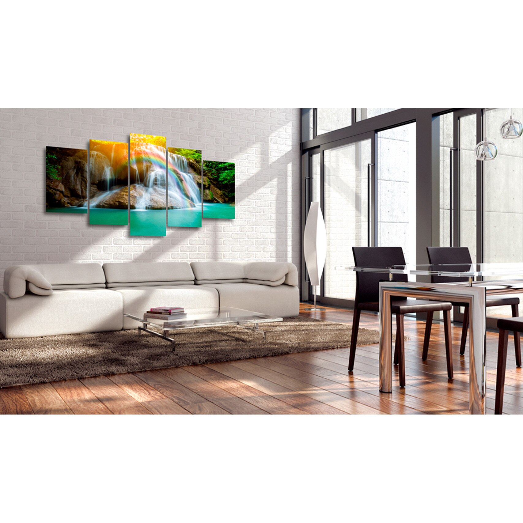 Tablou canvas 5 piese - tara frumoasa - 100 x 50 cm