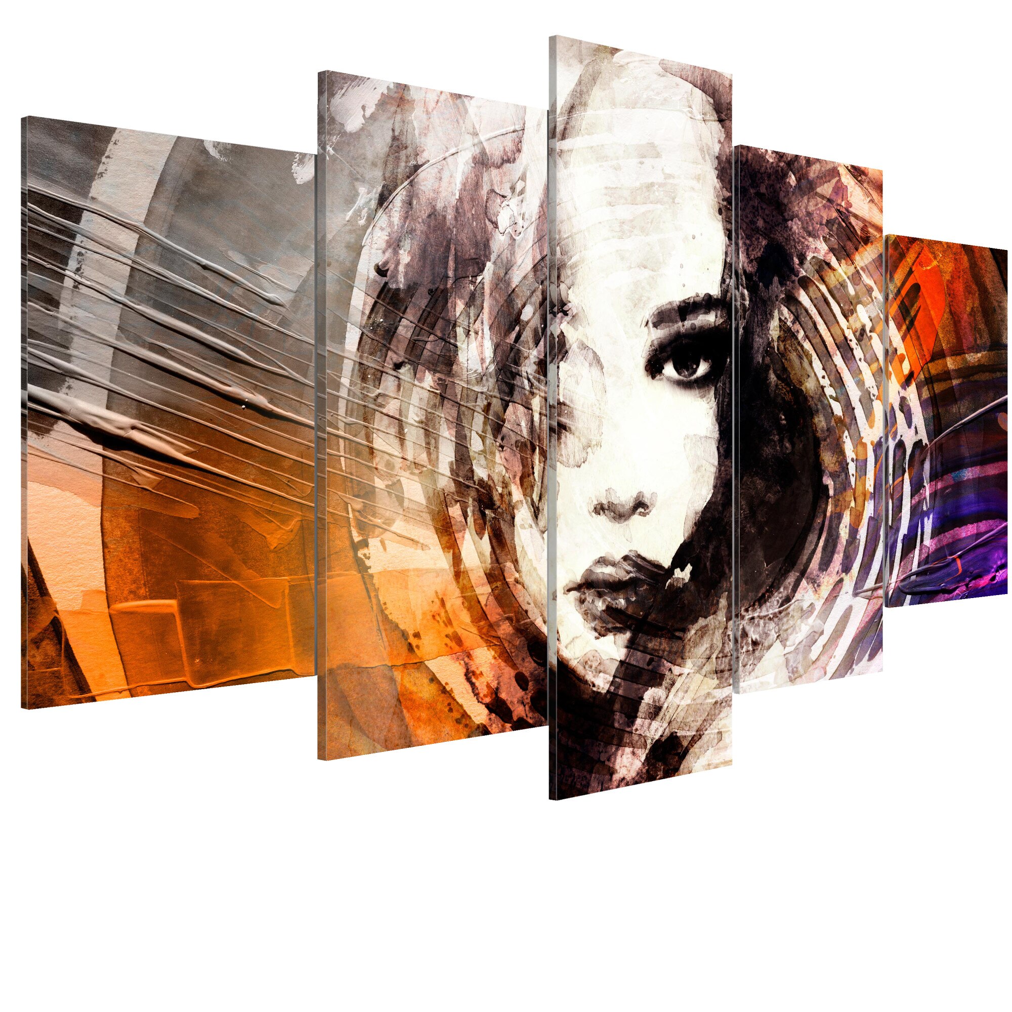 Tablou canvas 5 piese - Spirala secretelor - 200 x 100 cm