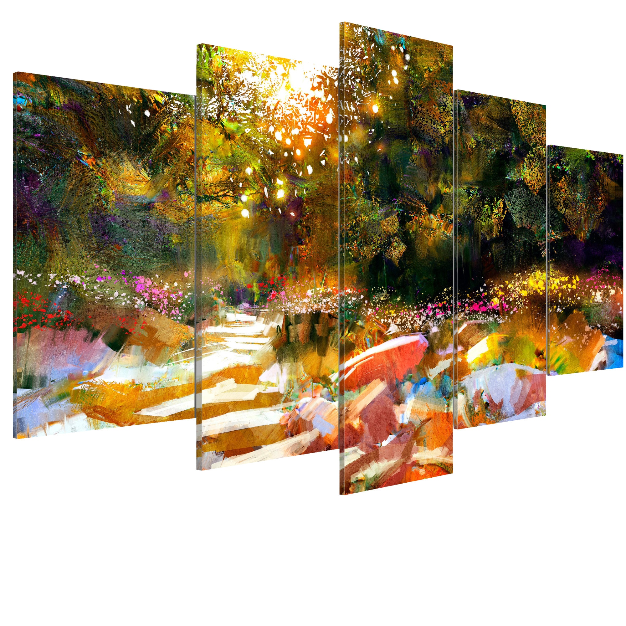 Tablou canvas 5 piese - tara zanelor - 200 x 100 cm