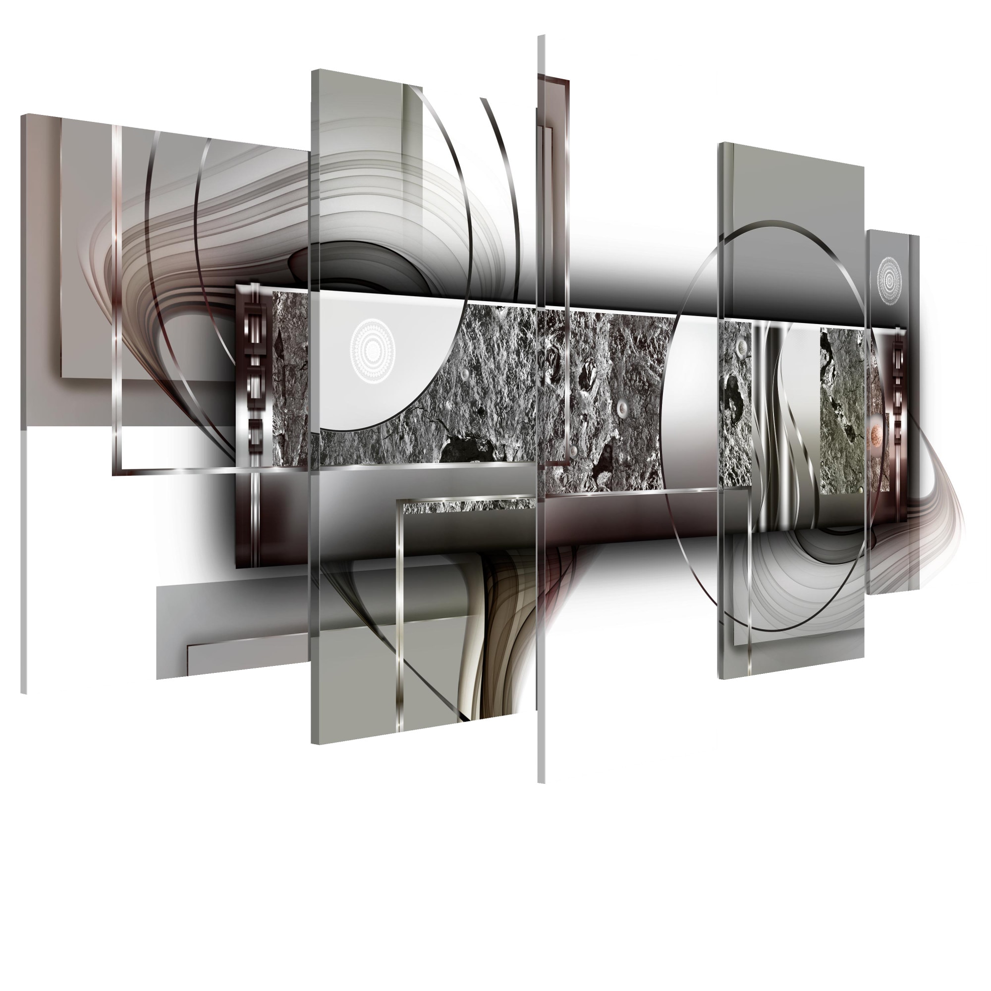 Tablou canvas 5 piese - Structura abstracta - 200 x 100 cm