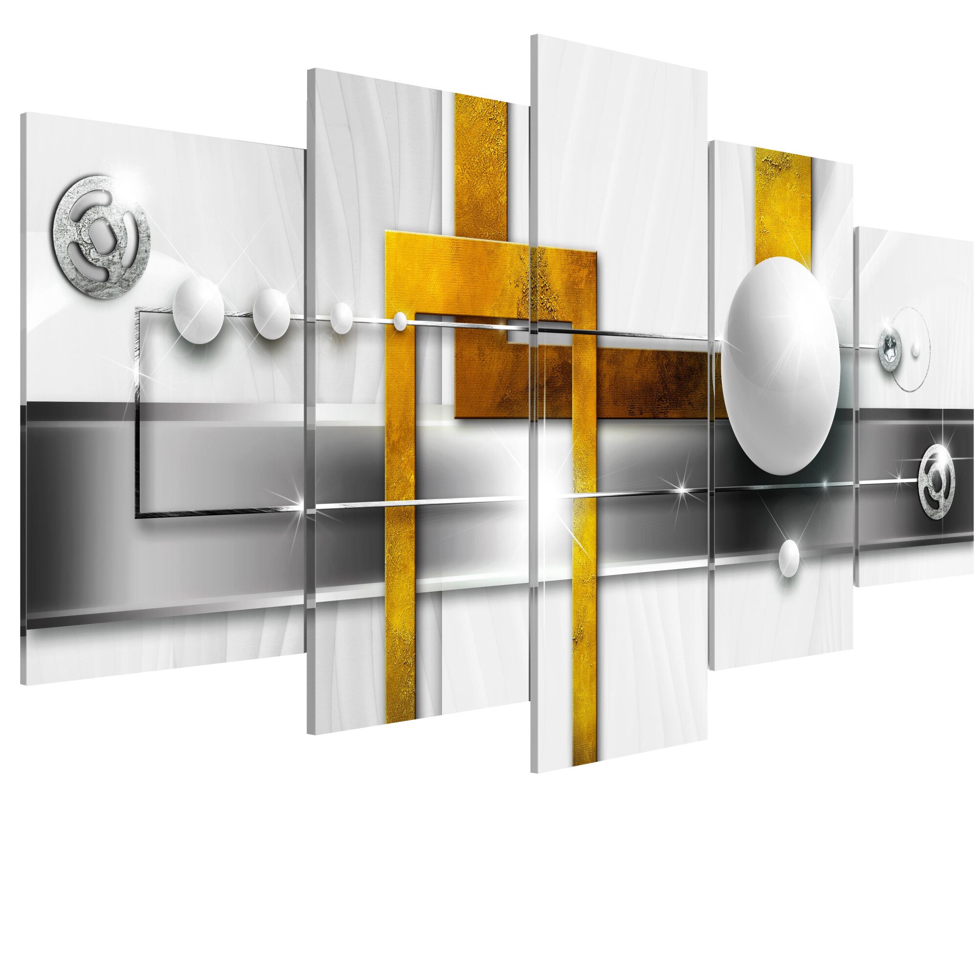 Tablou canvas 5 piese - Solidaritatea simetriei - 100 x 50 cm