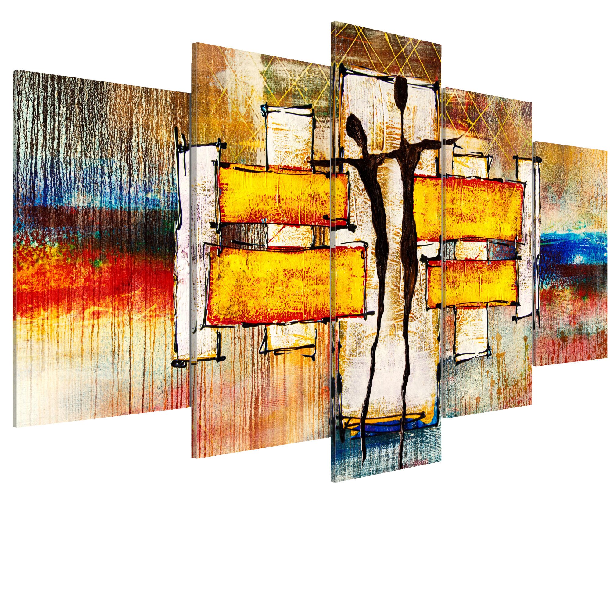 Tablou canvas 5 piese - Tango solar - 200 x 100 cm