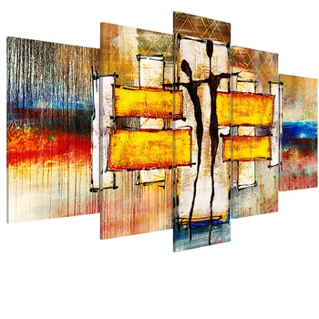 Tablou canvas 5 piese - Tango solar - 200 x 100 cm