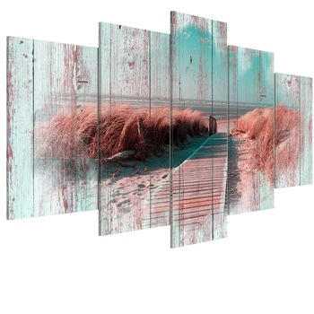 Tablou canvas 5 piese - Umbra trecutului - 100 x 50 cm Tablou canvas 5 piese - Umbra trecutului - 100 x 50 cm